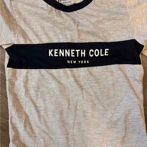 Kenneth Cole Men's Tee in Gray with Black Stripe